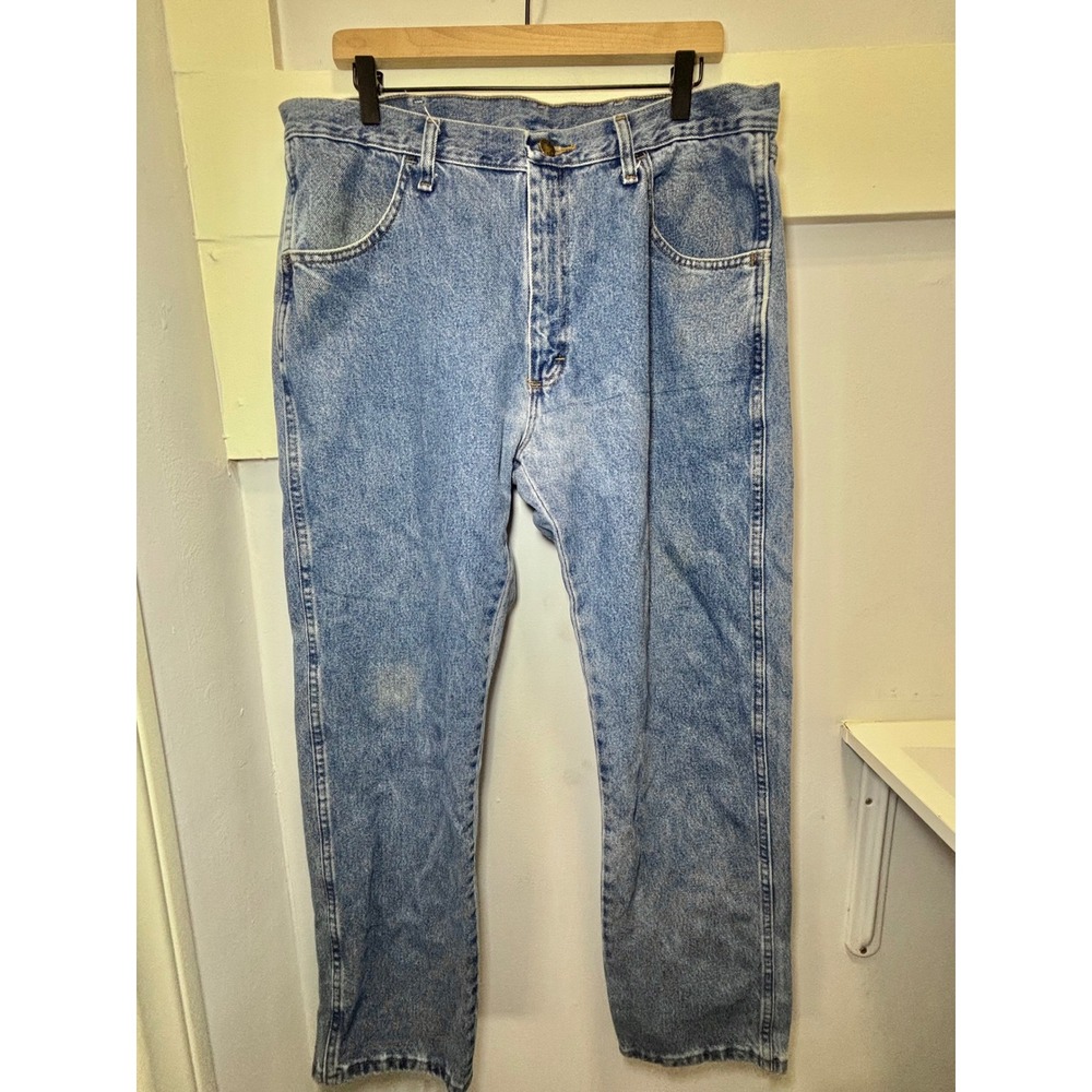 Rustler Mens Regular Fit Straight Leg Jeans Light Wash Denim 36x30 1087619SW